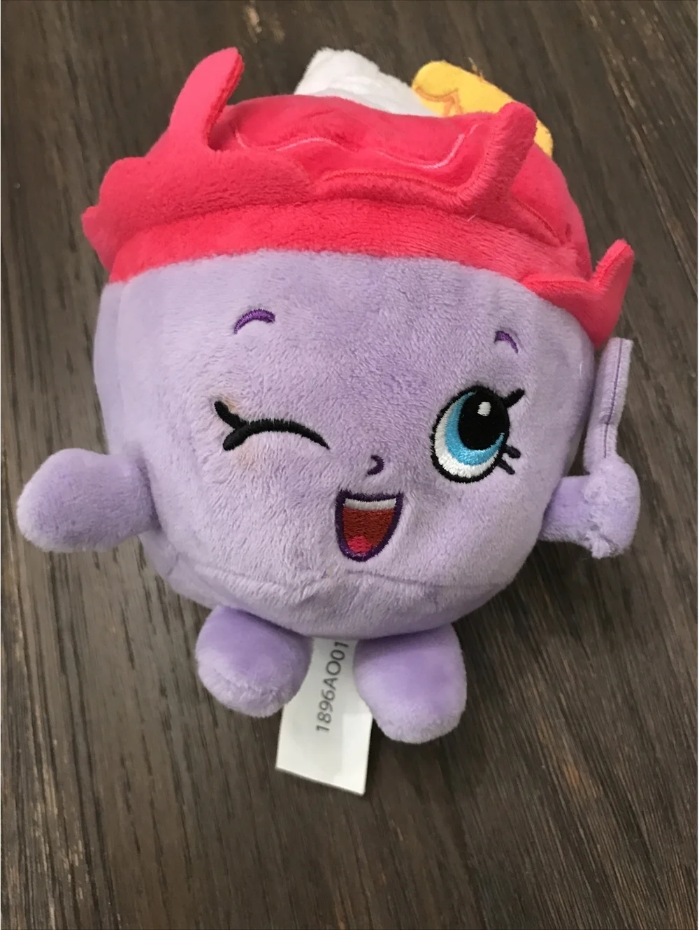 Shopkins Ice Cream Queen Purple Pink Plush Toy EUC